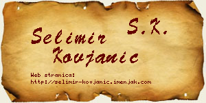 Selimir Kovjanić vizit kartica